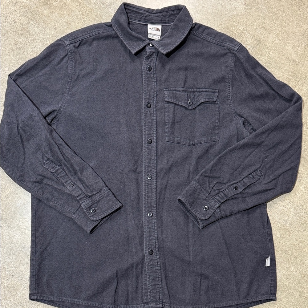 The North Face Men's Dark Gray Casual Button Down Shirt